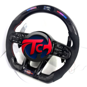 Volant personnalisé en fibre de carbone avec LED pour 809 AMG W203 W204 W205 W211 W212 W213 Gle W167 W218 W221 C63 - Product Image 2