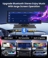 Écran Carplay sans fil portable 10.26 ''avec caméra frontale HD sans fil Mirror Link GPS Siri Bluetooth Carplay Screen pour voiture