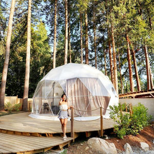 <span class=keywords><strong>Vente</strong></span> directe d'usine yourte transparente carpas para <span class=keywords><strong>camping</strong></span> cadre équipement de <span class=keywords><strong>camping</strong></span> 6m dôme maison préfabriquée <span class=keywords><strong>camping</strong></span> toilette - Product Image 2
