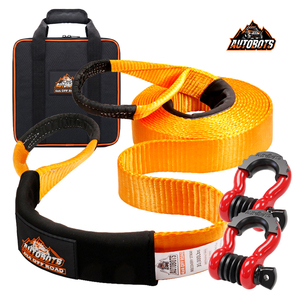Kit de Correas de Remolque de Alta Resistencia AUTOBOTS, Correa de Arrastre de 35,000 lb, Grilletes de 3/4 para Recuperación con Cabrestante de Camiones y SUVs - Product Image 1