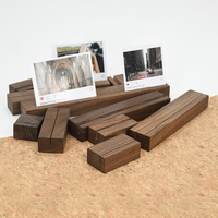 Porte-cartes de table en bois massif BECORA, porte-numéros de table en bois de noyer, supports pour photos pour hôtel, boutique, café, mariage, événements
