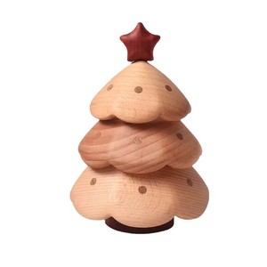 <b>Christmas</b> Tree Storage <b>Box</b> Solid Wood Desktop Ornament Custom Made Personalization Gift For Friends - Product Image 3