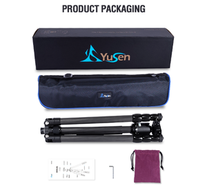 حامل كاميرا رقمي احترافي مدمج بطول 158 سم، خفيف الوزن من ألياف الكربون قابل للطي، مع رأس كروي CNC بزاوية 360 درجة وقدرة تحمل 10 كجم - Product Image 6