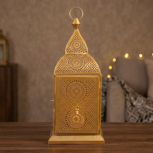 Lanterne en métal découpée au laser moderne et élégante, belle, durable, imperméable, écologique, réutilisable, tendance, cadeau décoratif de Noël - Product Image 4