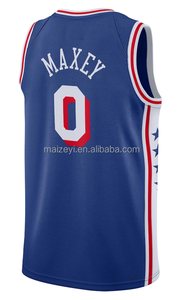 Maillots de basket-ball pour enfants, qualité de couture supérieure, respirants, personnalisables, <span class=keywords><strong>Tyrese</strong></span> Maxey, pour hommes - Product Image 5
