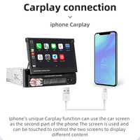 Lecteur multimédia universel de voiture de 7 pouces Android sans fil CarPlay et stéréo automatique avec radio DIN unique et fonctions GPS