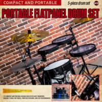 Batterie de percussions Beatello JBK 5 pièces pleine taille en métal à très basse fréquence, kit portable pour professionnels et musique en extérieur