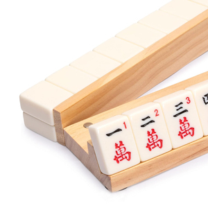 Nhà Máy Tùy Chỉnh 18-Inch Thông Tự Nhiên Bằng Gỗ Mahjong Kệ Bộ 4 Chất Lượng Cao Cấp Với Pushers Nhỏ Moq - Product Image 5