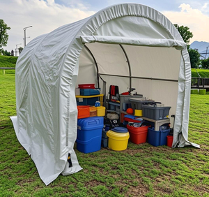 Abri <span class=keywords><strong>de</strong></span> rangement instantané tout temps en acier galvanisé robuste 6x10 pieds, abri portable <span class=keywords><strong>pour</strong></span> moto et vélo - Product Image 1