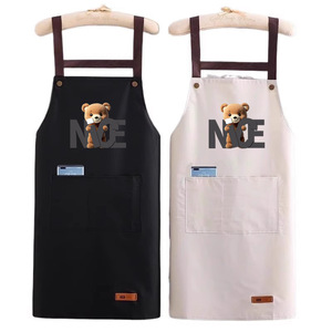 Delantal de Mickey Negro de Manga Larga, Impermeable, para Cocina, Trabajo, Adultos, Unisex, Diseño de Dibujos Animados - Product Image 5