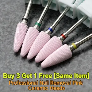Ceramic Milling Cutter Flame Carbide <b>Nail</b> Drill Bits Pink <b>Gel</b> <b>Remover</b> Electric Machine Drills Polishing Peeling <b>Nails</b> Art Tools - Product Image 4