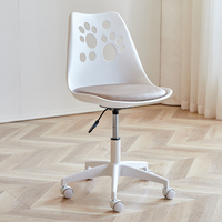 Chaise de bureau pivotante à dossier réglable en hauteur avec roulettes et coussin d'assise moelleux – Prix usine