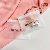 Kantong Perhiasan Premium Custom, Plastik PVC Ziplock, Kantong Zipper Kecil Berkualitas Tinggi, Cetak Frosted, Kemasan Perhiasan, Kantong Anting