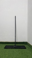 Râteau Niveleur de Sol de Jardin, Outil de Nivellement de Pelouse 30" x 10" avec Manche Long Réglable pour l'Engraisage en Surface