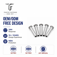 Rivets semi-tubulaires à tête plate en aluminium sur mesure pour mécanismes de chaises de bureau, prototypes d'ingénierie, service OEM ODM, TianFang
