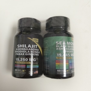 Capsules de mousse de mer à l'huile de graine noire Shilajit Ashwagandh Capsules de mousse de mer Shilajit - Product Image 2