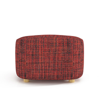 Vente en gros de tissu de sièges publics modernes et nordiques, Pouf carré rembourré, canapé de salon, repose-pieds, tabouret en forme de Cube, Pouf pour la maison et le bureau