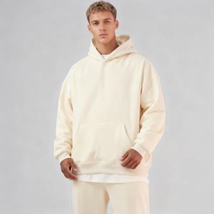 TKAN218D Marca de moda americana Abrigo de viento funcional de cuello alto Invierno suelto para hombres Patrón sólido Lavado Technics Sudadera con capucha - Product Image 1