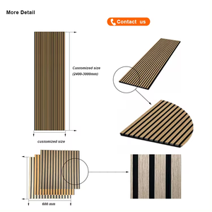 Akupanel Anti ruido aislamiento de sonido bloqueo absorción tablero insonorizado madera listón acústico paneles de pared - Product Image 3
