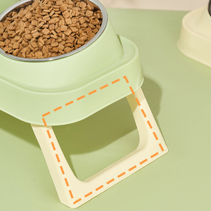 Gamelle double carrée pliable en acier inoxydable surélevée antidérapante pour animaux de compagnie – Utilisation manuelle – Vente en gros - Product Image 4