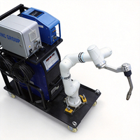 Robot collaboratif CNC GROUP à six axes en alliage d'aluminium, avec chariot de soudage automatique à double pistolet contrôlé par PLC, moteur de 1 kW