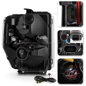 Faros Delanteros LED DRL con Proyector para Ford E150 E250 <span class=keywords><strong>2008</strong></span>-2014 E350 E450 <span class=keywords><strong>2008</strong></span>-2021, Luz de Giro, 12V - Product Image 6