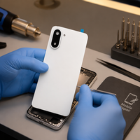Pour OnePlus Nord CE5 5G, CPH2719 – Cache arrière en verre de remplacement avec cadre d'objectif d'appareil photo + colle