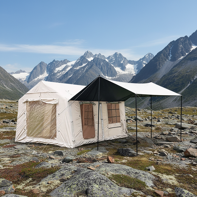 2026 Hot Sale Large 12 square Meter 6-10 Persons Oxford Outdoor Waterproof Camping Popup Inflatable Air Tents for Family Camping