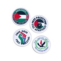 Patch brodé drapeau palestinien tissé avec fixation auto-agrippante pour vêtements, accessoires, sacs de plein air et chapeaux
