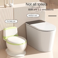 Siège de toilette en plastique écologique HONYON pour enfants, garçons et filles, pour l'apprentissage de la propreté à domicile, motif uni