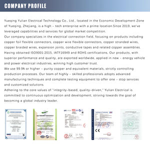 Sangle tressée en cuivre étamé personnalisée YQYUL - Connecteur de mise à la terre électrique flexible avec embout OT - Product Image 6