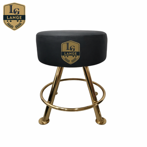 Chaise de joueur de <span class=keywords><strong>roulette</strong></span> de casino en bois massif, acier inoxydable, cuir microfibre, logo personnalisé, qualité professionnelle, longue durée - Product Image 1