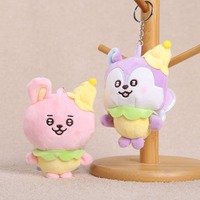 Nouveau porte-clés en peluche mignon Kawaii, mini jouet en peluche doux pour breloque de sac, pendentif, décoration de sac à dos