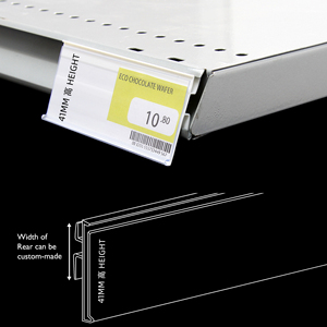 Portaetiquetas de tira de datos de merchandising para estante de alambre Doble - Product Image 1