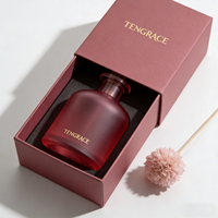 Bouteille diffuseur ronde recyclable pour huiles essentielles d'aromathérapie, décoration d'intérieur pour chambre et salon, produit en verre