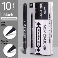 Stylo marqueur à pointe fine 0,5 mm/1,0 mm à base d'huile, coloré, à séchage rapide, pour journalisation, dessin et traçage pour étudiants