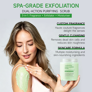 Gommage corporel anti-acné à marque privée au thé vert et zinc PCA, exfoliant, nettoyant les pores et lissant, 3 Gommages Naturels - Product Image 4