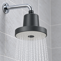 Pommeau de douche filtre suspendu 140 mm, filtration multi-étapes, adoucisseur d'eau, élimination du chlore, cartouche remplaçable G1/2, finition mate
