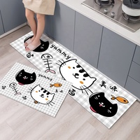 Tapis de sol long moderne à dessins animés, accessoire de cuisine, de chevet, pour salle de bains, moquette de sol