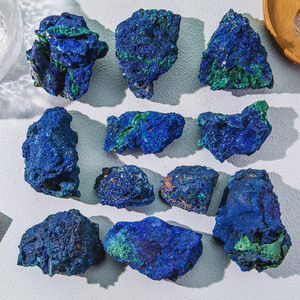 Malaquita en Bruto, Azurita en Cristal de Malaquita, Gemas Naturales de Alta Calidad, Espécimen Crudo de Forma Libre para Sanación y Decoración del Hogar - Product Image 1