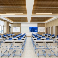 Fournisseur professionnel Mobilier scolaire Ensemble table et chaises Chaise de bureau d'étude en plastique pour salle de classe