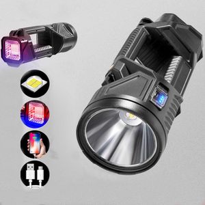ไฟ LED สำหรับใช้ในบ้าน ชาร์จไฟได้ด้วย USB  วัสดุอลูมิเนียม กันน้ำระดับ IP65 แสงสว่างพิเศษ ปรับลำแสงได้ ระยะส่องไกล 1000 เมตรขึ้นไป สำหรับใช้งานกลางแจ้ง - Product Image 3