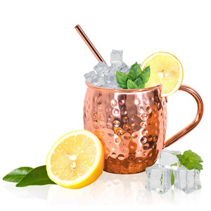Vendita calda di alta qualità in metallo in acciaio inox mosca mulo <span class=keywords><strong>rame</strong></span> tazze da Cocktail in vetro di vino tazze lucide in acciaio inossidabile martellato - Product Image 2