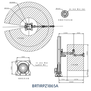 แขนหุ่นยนต์แบบประกบข้อต่อ BRTIRPZ1865A 4 แกน สำหรับงานอุตสาหกรรมหยิบจับและวางชิ้นงาน - Product Image 3