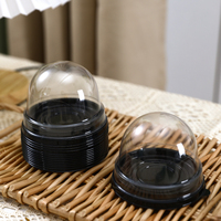 Boîte à cupcakes ronde en plastique avec couvercle transparent, emballage en blister, boîtes à dessert en plastique pour gâteaux de lune