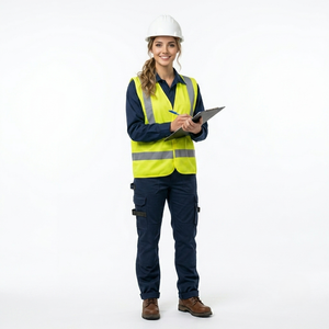 Gilet de sécurité haute visibilité unisexe, bandes réfléchissantes, vêtements de travail en coton, imperméable, séchage rapide, couleur personnalisée - Product Image 1
