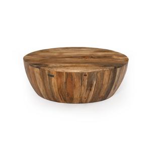 Mesa de Centro de Madera de Mango Maciza Vishwa Udhyog con Diseño Rústico de Grano Natural y Estilo Moderno de Rajasthan - Product Image 1