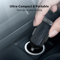 Chargeur de voiture USB-C ultra-rapide, double port USB-C 45W PPS, pour iPhone 17/16/15, Galaxy S26, adaptateur allume-cigare 12V