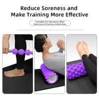 Ensemble de rouleaux en mousse pour yoga et pilates Kepler KH638 avec rouleau de massage, balle de massage, ceinture d'étirement et tapis de yoga