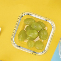 Hoge borosilicaat glazen lunchbox huishoudelijke bentobox magnetronbestendige compartimenten bewaardoos met deksel